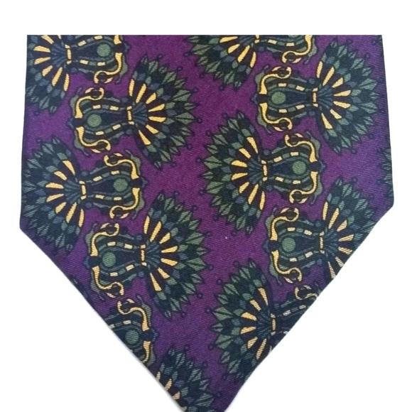Christian Dior Monsieur Men's Tie Collection 100% Silk Made in the USA Purple - Picture 2 of 5